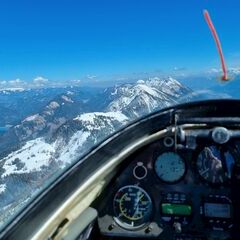 Flugwegposition um 12:55:00: Aufgenommen in der Nähe von Gemeinde Gitschtal, Gitschtal, Österreich in 2161 Meter